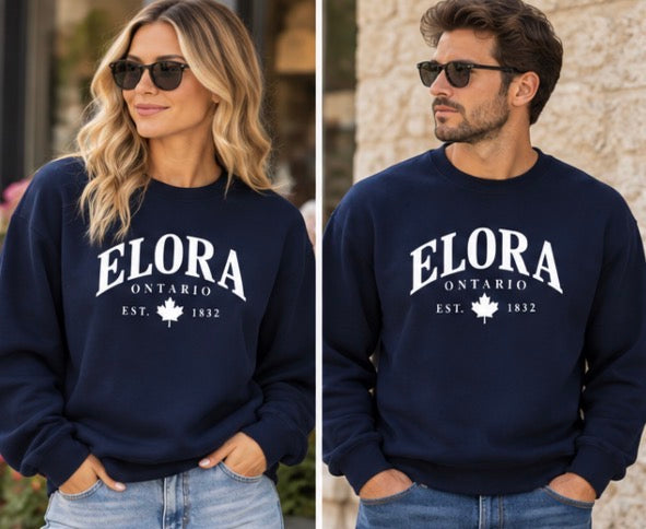 ELORA ARCHED LOGO CREWNECK
