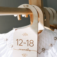FEPHAS Wooden Baby Hanging Closet Dividers for Nursery Wardrobe- L