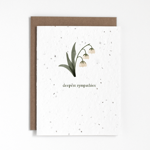 THE GOOD CARD 
Plantable Greeting Card - Deepest Sympathies