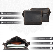 GREENWOOD LEATHER Smart Messenger Steven Mini 11