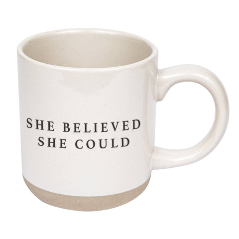 She Believed She Could Stoneware Coffee Mug - Decor & Gifts