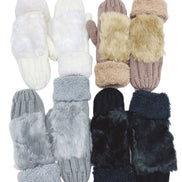JC SUNNY Faux-Fur Mittens