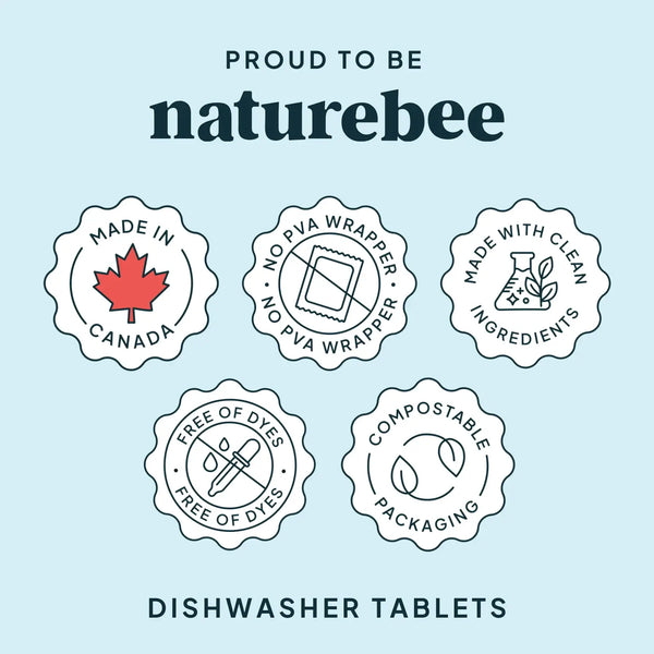 NATURE BEE Dishwasher Tablets Lemon | MADE IN CANADA | Nature Bee