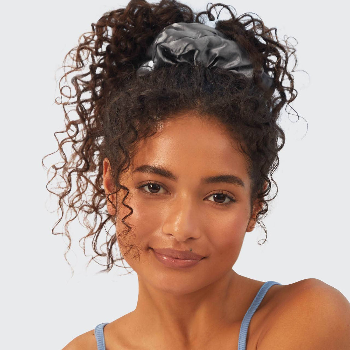 KITSCH Satin Sleep Pillow Scrunchies - Charcoal/Gold