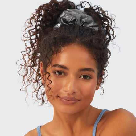 KITSCH Satin Sleep Pillow Scrunchies - Charcoal/Gold