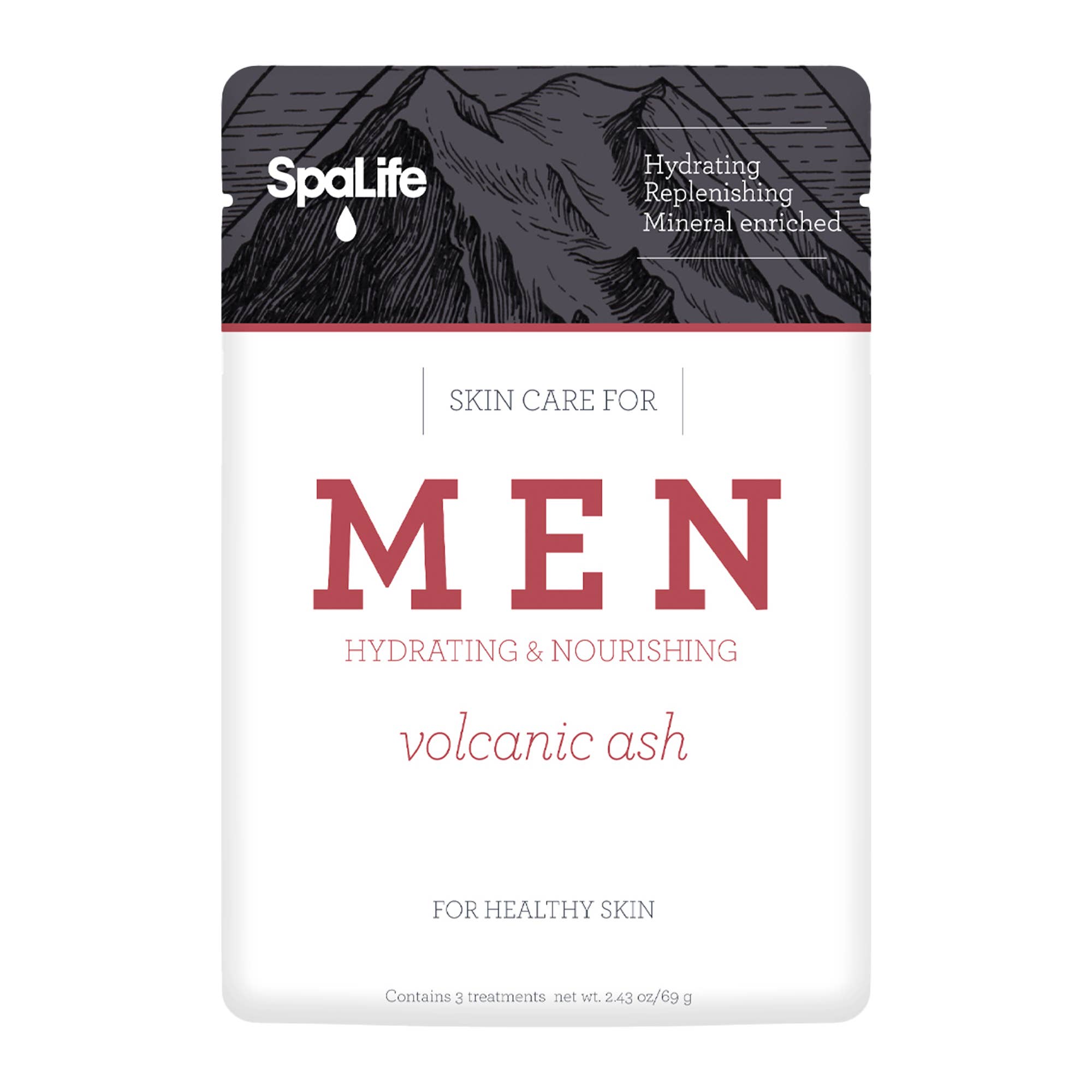 MY SPA LIFE Men's Volcanic Ash Hydrating Facial Mask