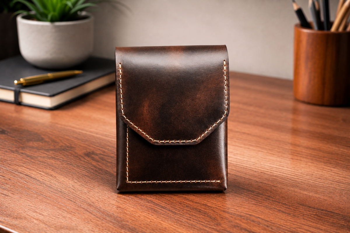 Leather Cash Wallet, Vertical Minimalist Wallet, 2026 wallet