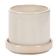 Truu Design Stylish Petra Ceramic Planter with Saucer
