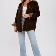 BLUIVY CORDUROY SHERPA-LINED JACKET