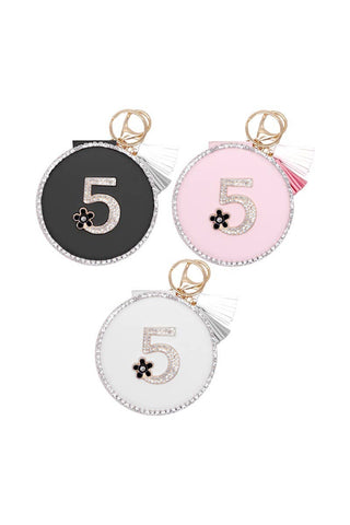 JH KC3222-2 #5 Mirror Keychain - 6pc