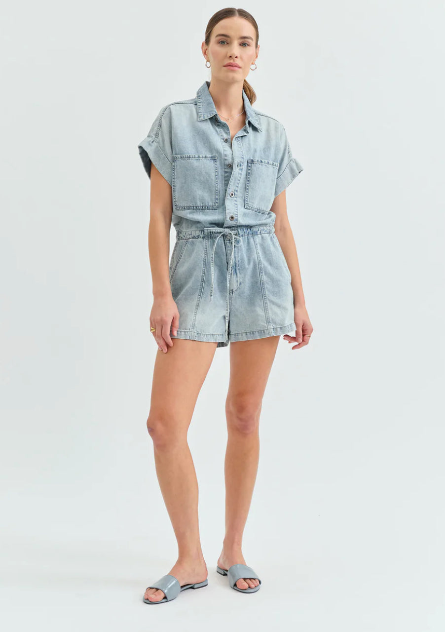 DAZE SURFSIDE DRAWSTRING ROMPER-WILDCARD