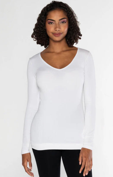 C’EST MOI BAMBOO L/S V NECK TOP