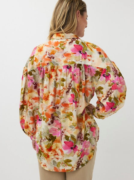 ESQUALO Blouse oversized Floral Garden