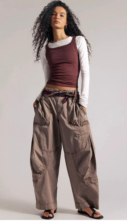 FREE PEOPLE We The Free Onset Pull-On Cargo ONSET PARACHUTE PANT