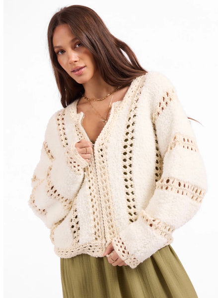 SAGE THE LABEL FLUFFY CLOUDS
ZIP SWEATER
