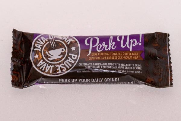 Wildly Canadian Perk Up! Caffeinated Specialty Bar with Dark Chocolate