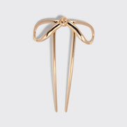 KITSCH Mini Metal Bow French Hair Pin - Gold