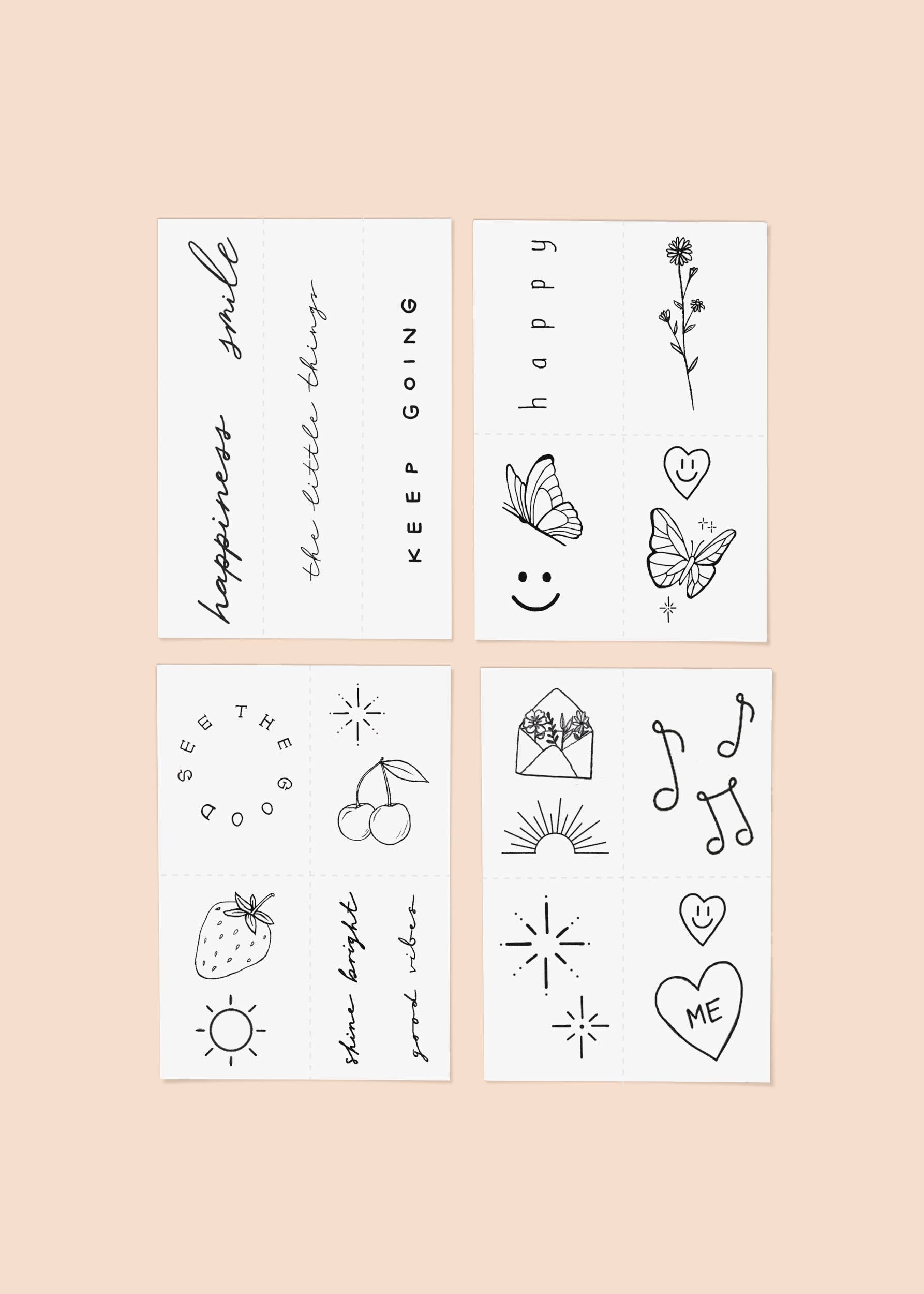 INKED BY DANI Feel Good Temporary Tattoo Pack