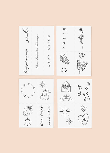 INKED BY DANI Feel Good Temporary Tattoo Pack