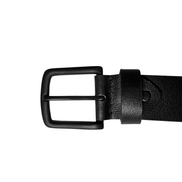 GREENWOOD LEATHER Leather Black Belt with Black Buckle