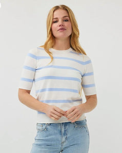 ESQUALO Top slv/lss stripes