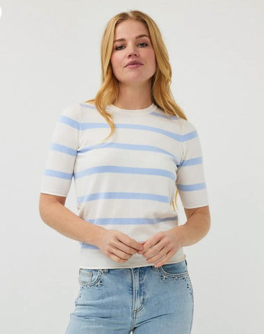 ESQUALO Top slv/lss stripes