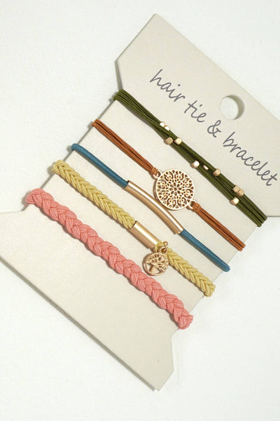 JOSSLYN BOHO DUAL FUNCTION KNOT BRACELET HAIR TIES