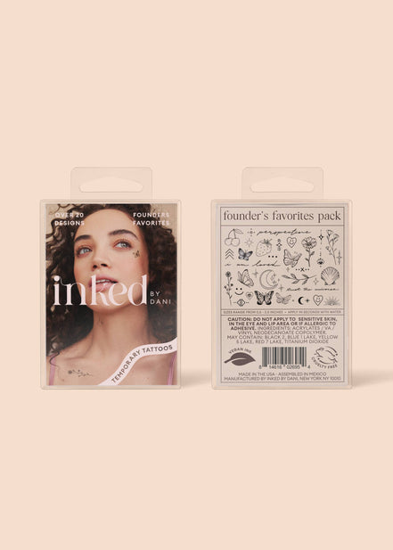 INKED BY DANI Founders Favorites Temporary Tattoo Pack
