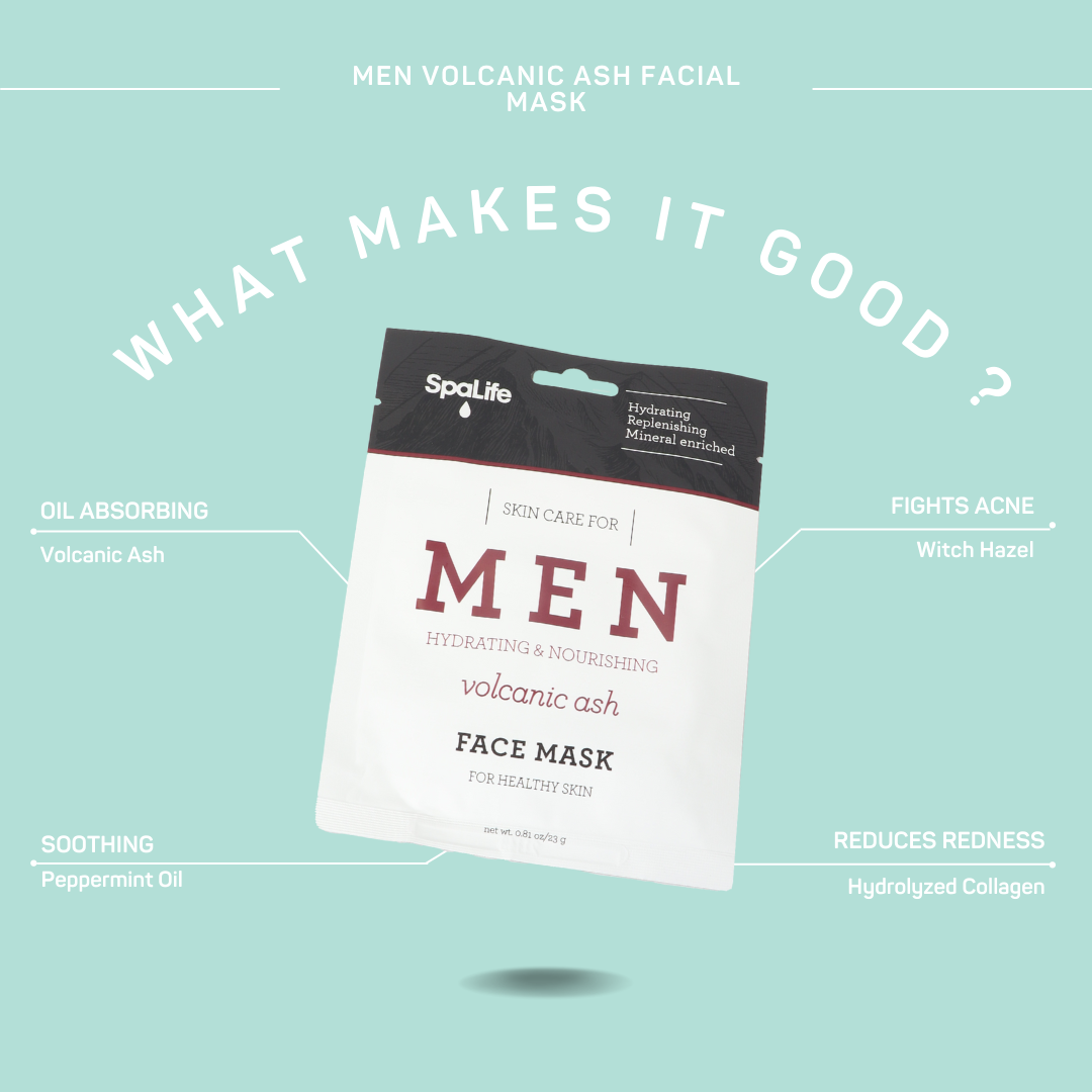 MY SPA LIFE Men's Volcanic Ash Hydrating Facial Mask