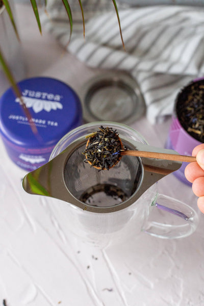 Tea Infuser with Dual-use Coaster Lid - Tea Steeper Strainer