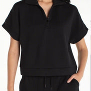 LIVERPOOL HALF ZIP POPOVER TOP