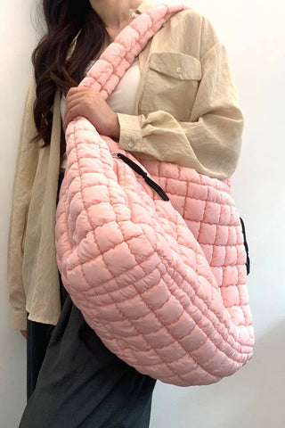 24 POPS Oversized Quilted Carryall Crossbody Bag
