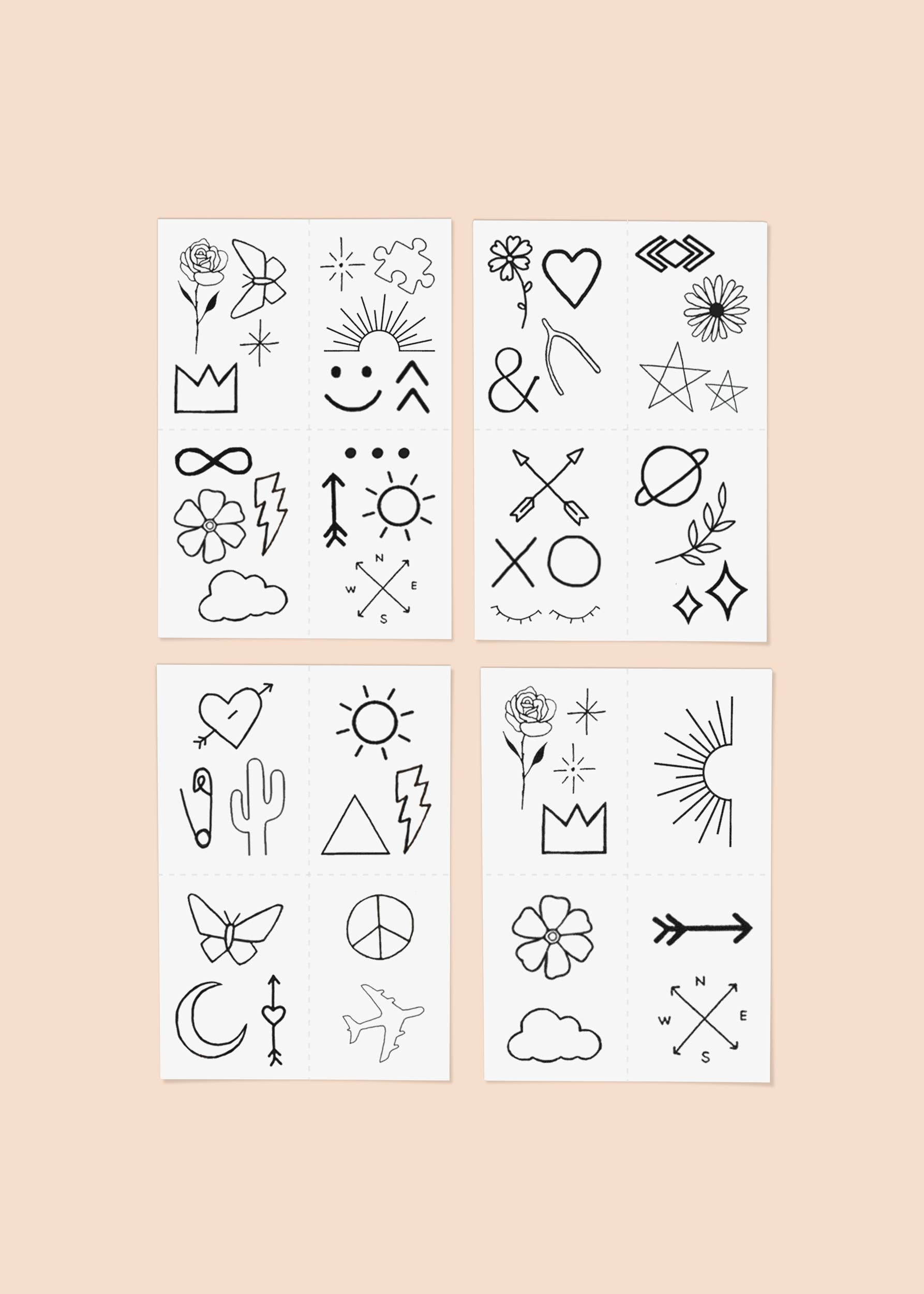 INKED BY DANI Doodle Temporary Tattoo Pack
