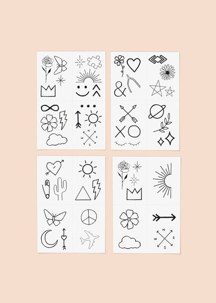 INKED BY DANI Doodle Temporary Tattoo Pack
