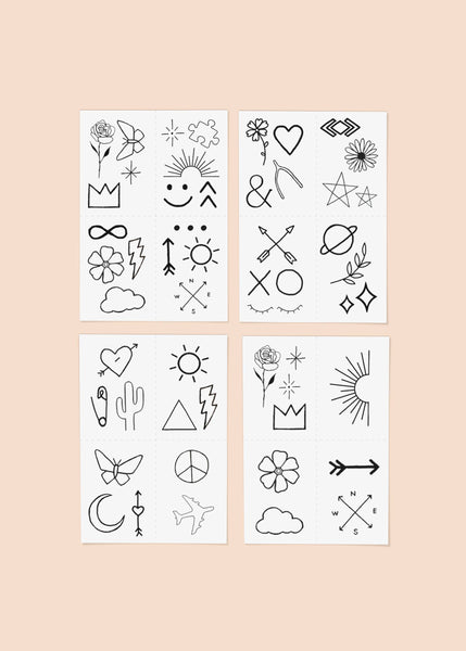 INKED BY DANI Doodle Temporary Tattoo Pack