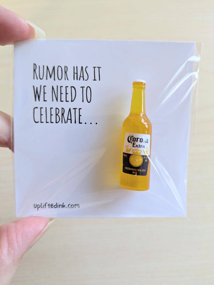UNLIFTED INK Celebration Mini Card with Wine/Beer - Personalized Option