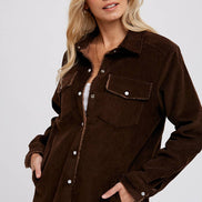 BLUIVY CORDUROY SHERPA-LINED JACKET