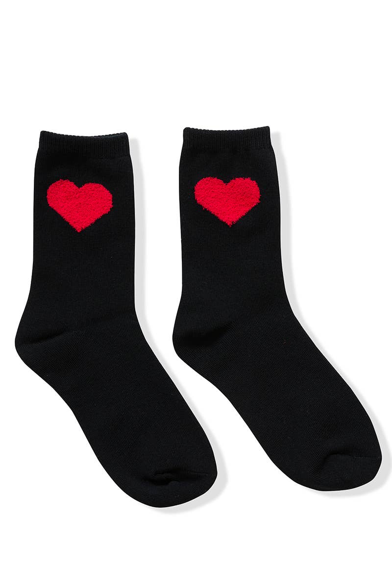 24 POPS Valentine Heart Crew Socks