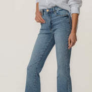 KUT ANA HIGH RISE FAB AB FLARE-BABY DN ALL OVER