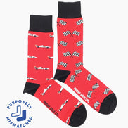 MEN’S FRIDAY TRAVEL ANIMALS, HOBBIES & MORE MISMATCHED SOCKS