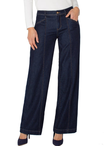 LIVERPOOL TROUSER WIDE LEG W/SEAMING 32