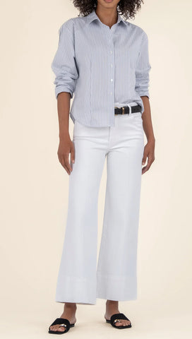 KUT MEG HIGH RISE FAB
AB WIDE LEG RAW
HEM 27 1/4" INS