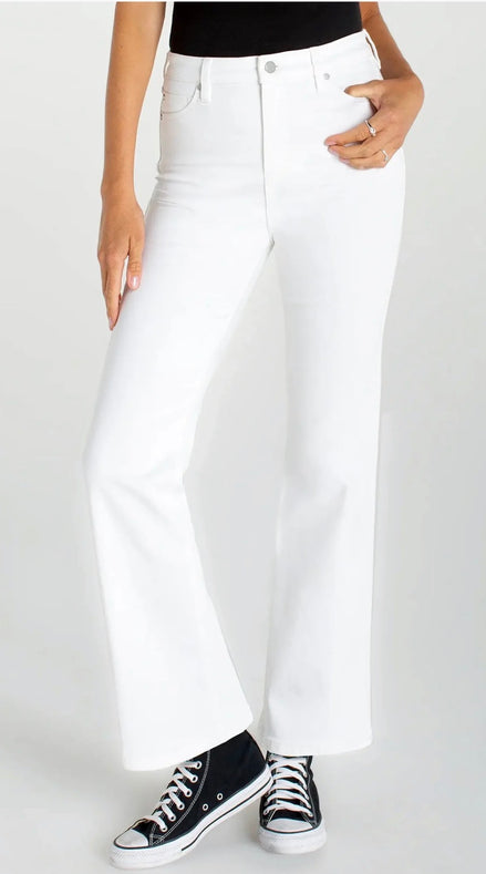 LIVERPOOL LUCY HI-RISE BOOT CUT-BRIGHT WHITE