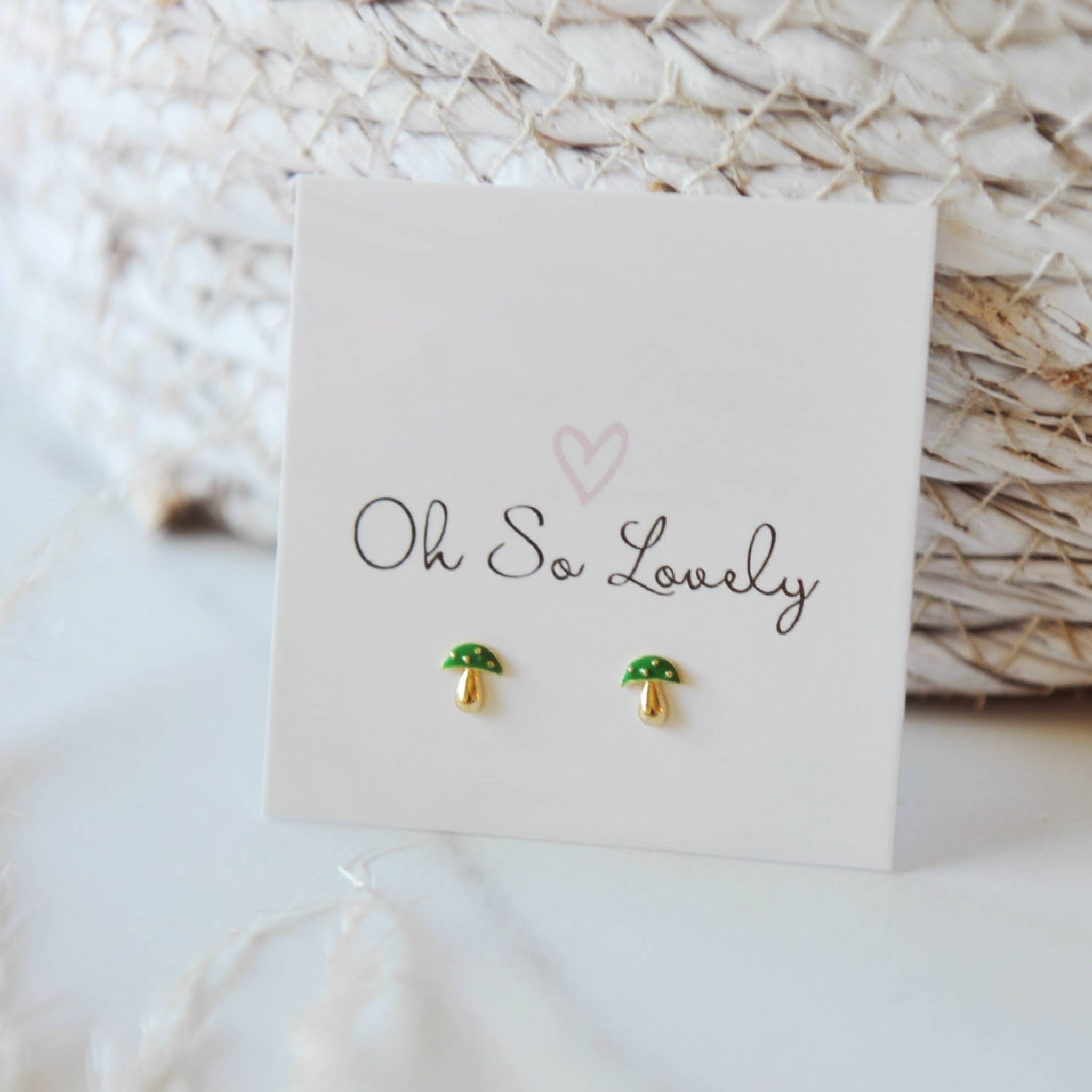 OH SO LOVELY Mushroom Stud Earrings