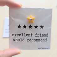 UPLIFTED INK Friendship Card - Excellent Friend Would Recommend