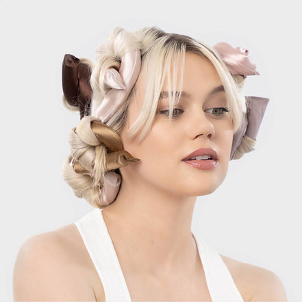 KITSCH Satin Wrapped Flexi Rods 6pc Set - Rosewood