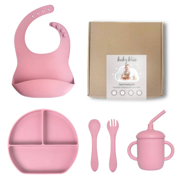 Baby bliss Infant Feeding Set, Baby Mealtime Gift Set with Box
