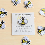 UPLIFTED Believe in Your Magic – Mini Card with Bee Patch