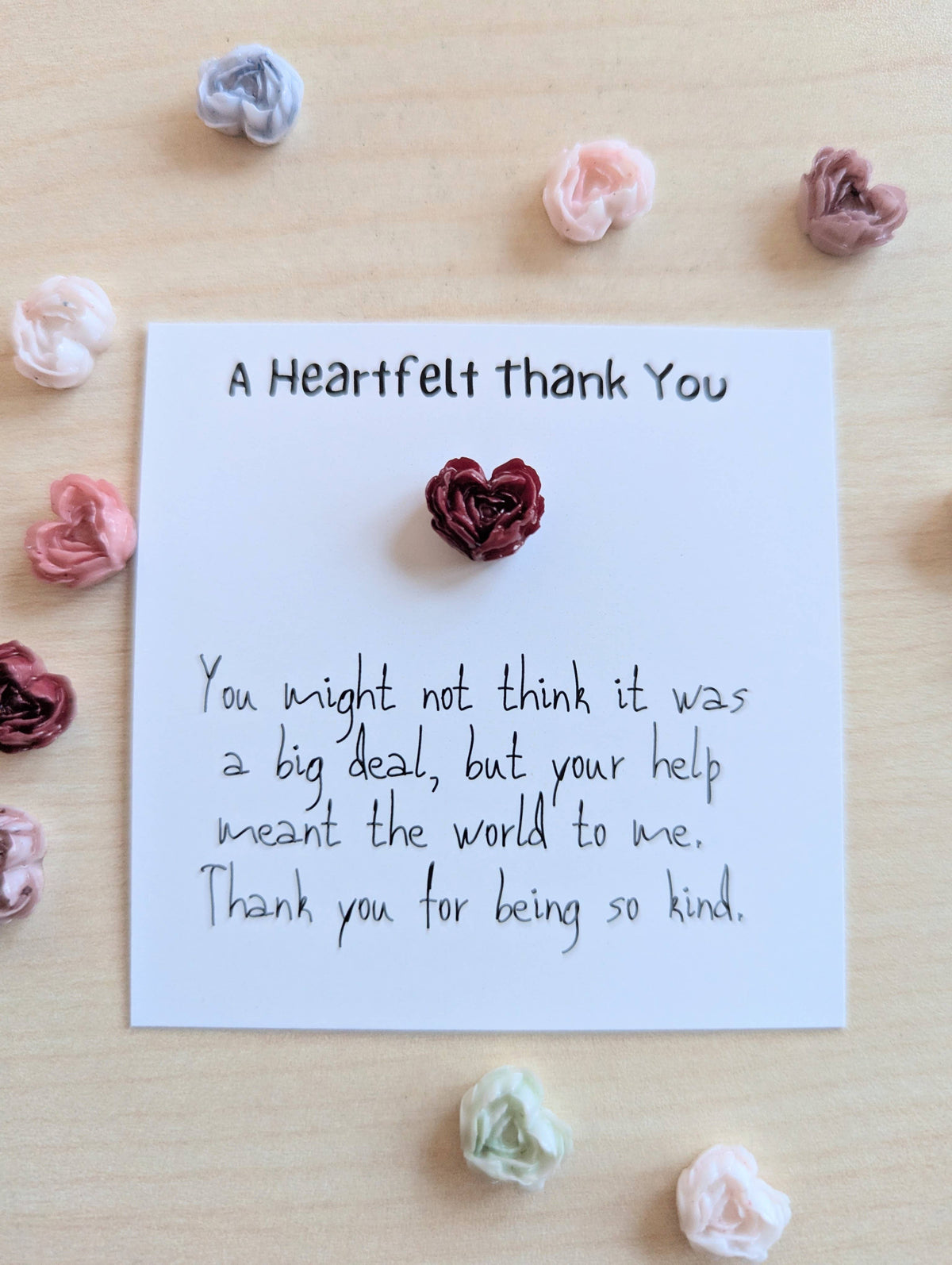 UNLIFTED INK Mini Gratitude Card with Heart Figurine - Appreciation Gift