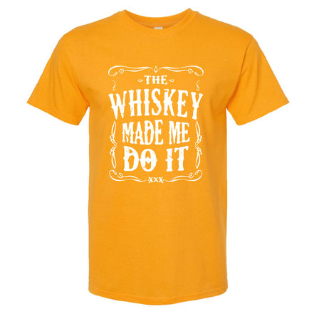 The Whiskey Made Me Do It Men's T-Shirt | Funny Shirt